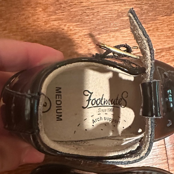 FootMates Shiny Black Dress Shoes for Kids - Picture 2 of 5